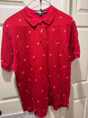Polo by Ralph Lauren Red Polo with Gold Pony Embroidery
